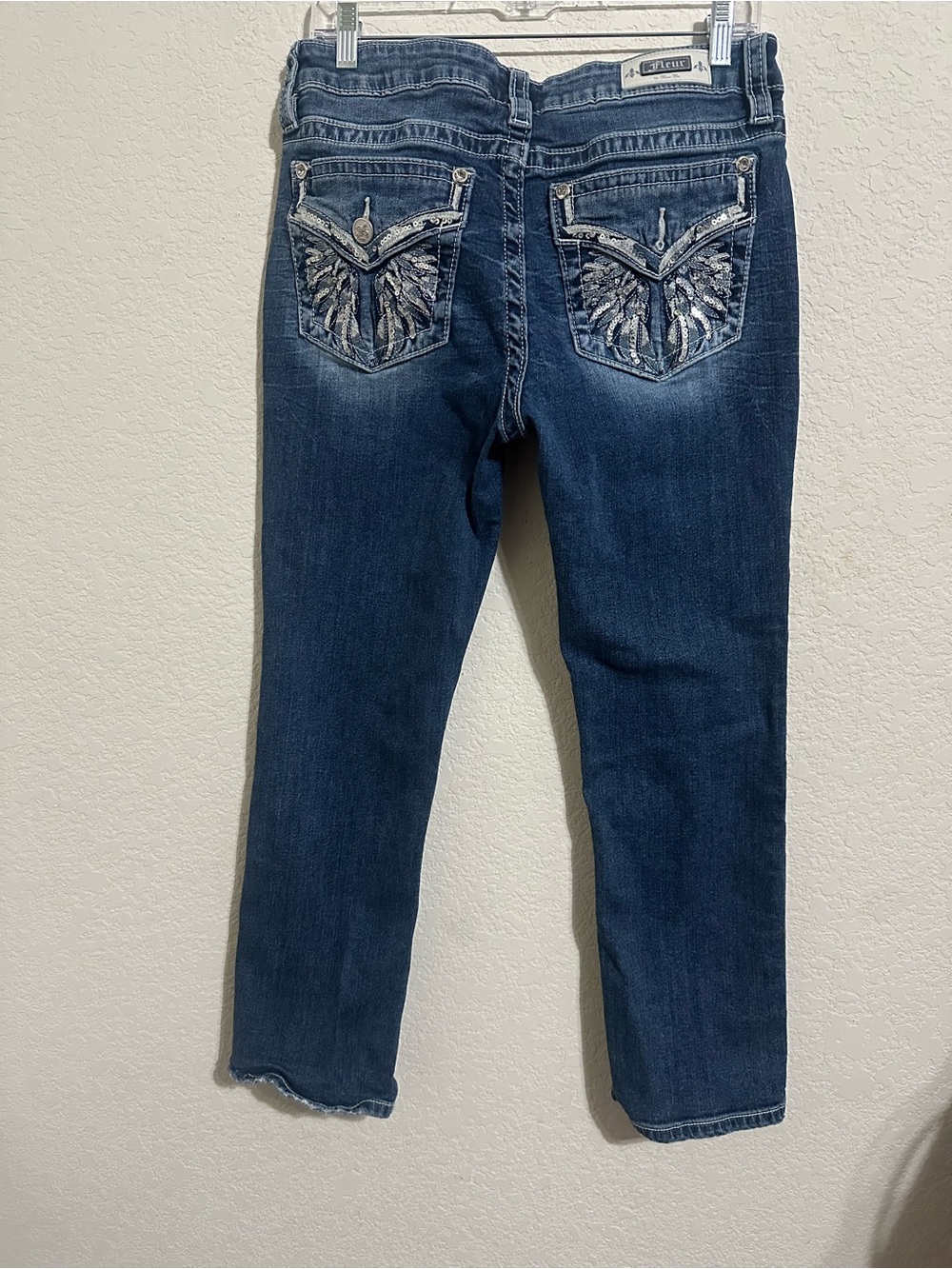 Fleur by Miss Me Bling Embellished Dark Blue Women's Jeans size 12/ 31